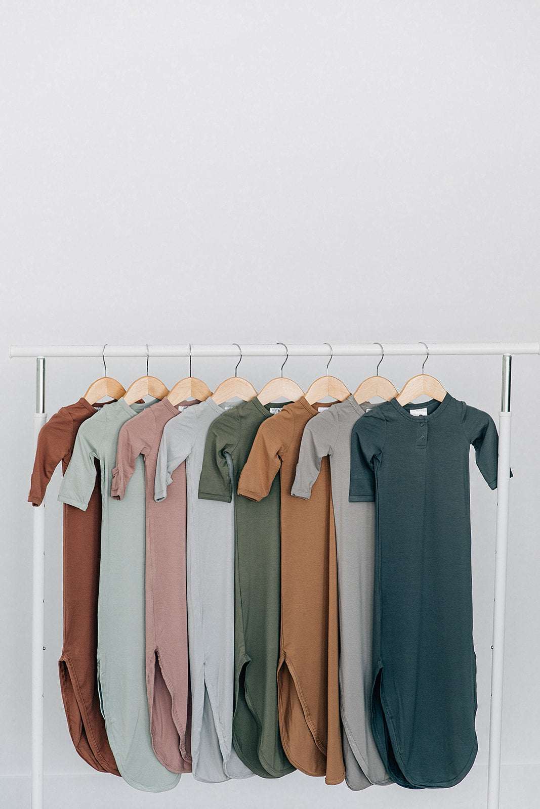 Sage Bamboo Knotted Gown | Milk & Baby