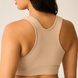French Terry Racerback Nursing & Sleep Bra | Beige