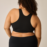 French Terry Racerback Nursing & Sleep Bra | Black