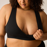 French Terry Racerback Nursing & Sleep Bra | Black