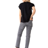 Handy Crossover Short Sleeve Cotton Maternity/Nursing Top