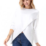 Let Loose Crossover Long Sleeve Maternity/Nursing Knit Top | Milk & Baby