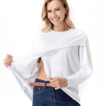 Let Loose Crossover Long Sleeve Maternity/Nursing Knit Top | Milk & Baby