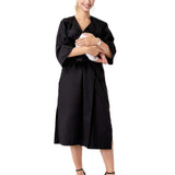 Amaterasu Tie Belt Maternity/Nursing Wrap Midi Dress Milk & Baby