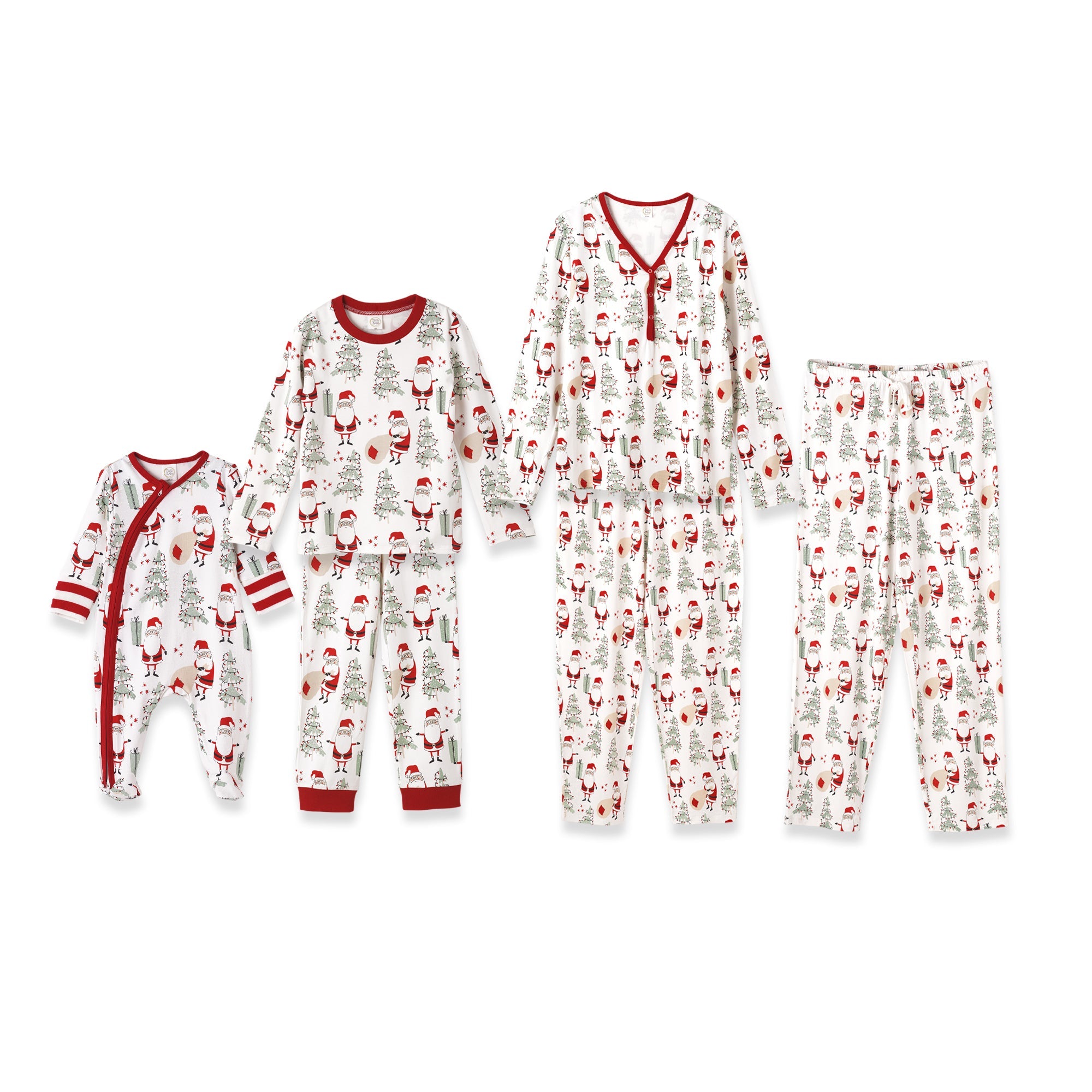 Christmas Santa Bamboo Family Matching Pajama's | Wrap the whole family in festive comfort with our ultra-soft bamboo Christmas matching pajamas featuring our cheerful Santa print! Crafted from a breathable, hypoallergenic bamboo-spandex blend that's gent