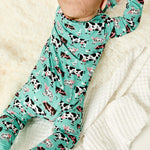 Soft & Stretchy Zipper Footie - Farm Friends | Milk & Baby