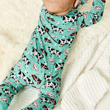 Soft & Stretchy Zipper Footie - Farm Friends | Milk & Baby