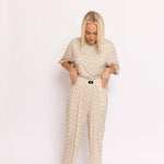 Flora | Women's Boxy Tee Lounge Set | Milk & Baby