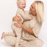 Flora | Women's Boxy Tee Lounge Set | Milk & Baby