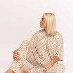 Flora | Women's Boxy Tee Lounge Set | Milk & Baby