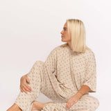 Flora | Women's Boxy Tee Lounge Set | Milk & Baby