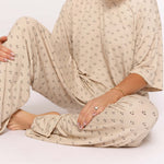 Flora | Women's Boxy Tee Lounge Set | Milk & Baby