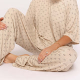 Flora | Women's Boxy Tee Lounge Set | Milk & Baby