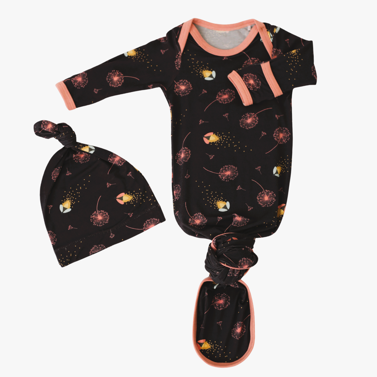 Fireflies Knotted Gown & Hat | Milk & Baby