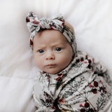 Floral Newborn Knotted Baby Gown