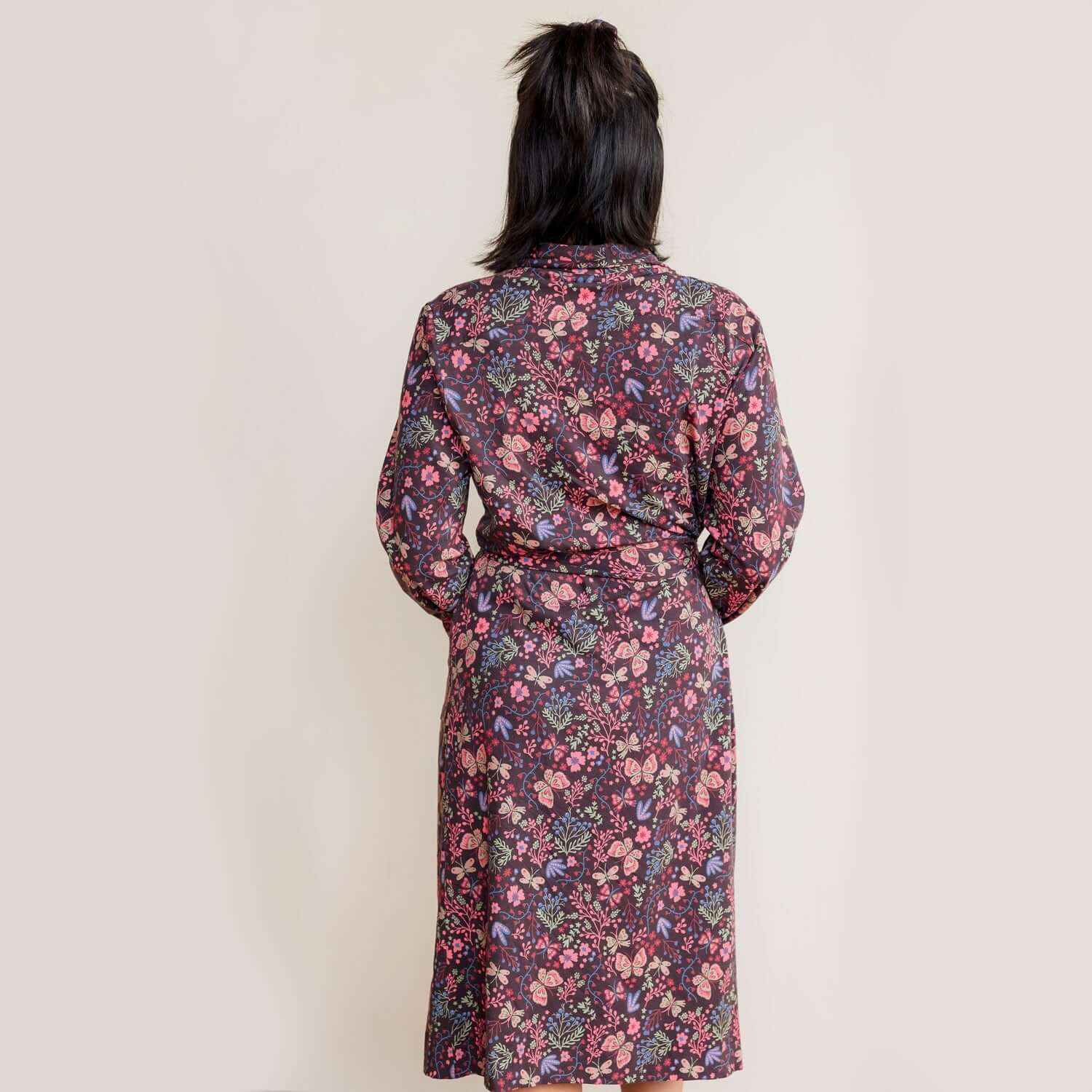 Organic Cotton Women’s Lounge Robe in Flower Child | Milk & Baby