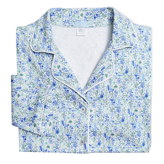 Birth Flowers Women’s Button Front Long Pajama Set Milk & Baby