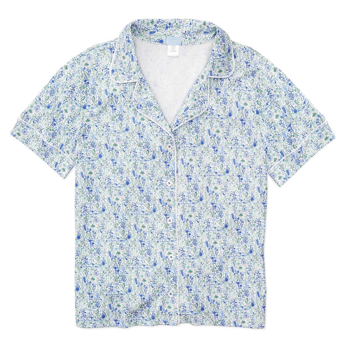 Birth Flowers Women’s Button Polo Short Pajama Set | Milk & Baby