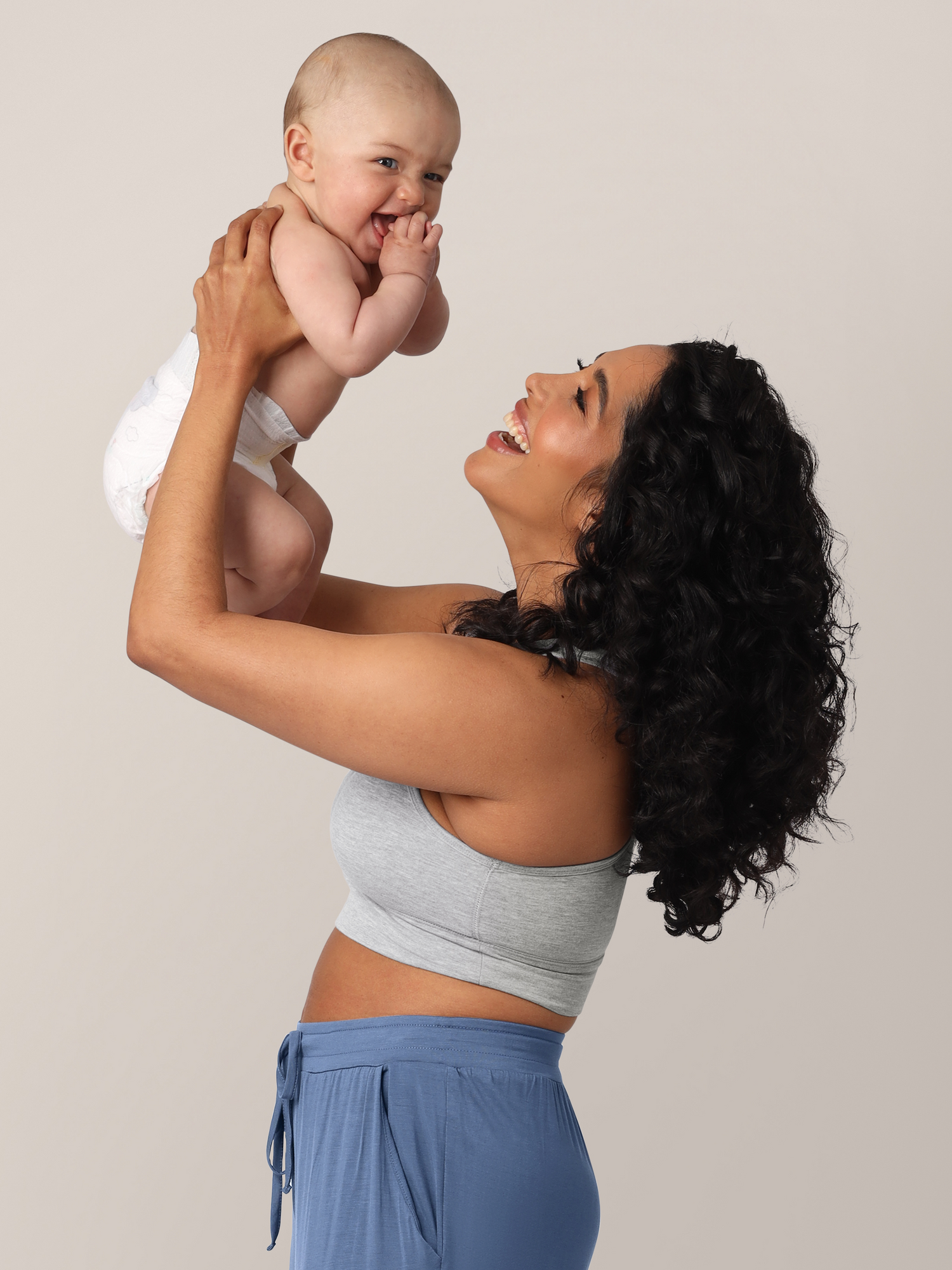 French Terry Racerback Nursing & Sleep Bra | Grey Heather | Milk & Baby