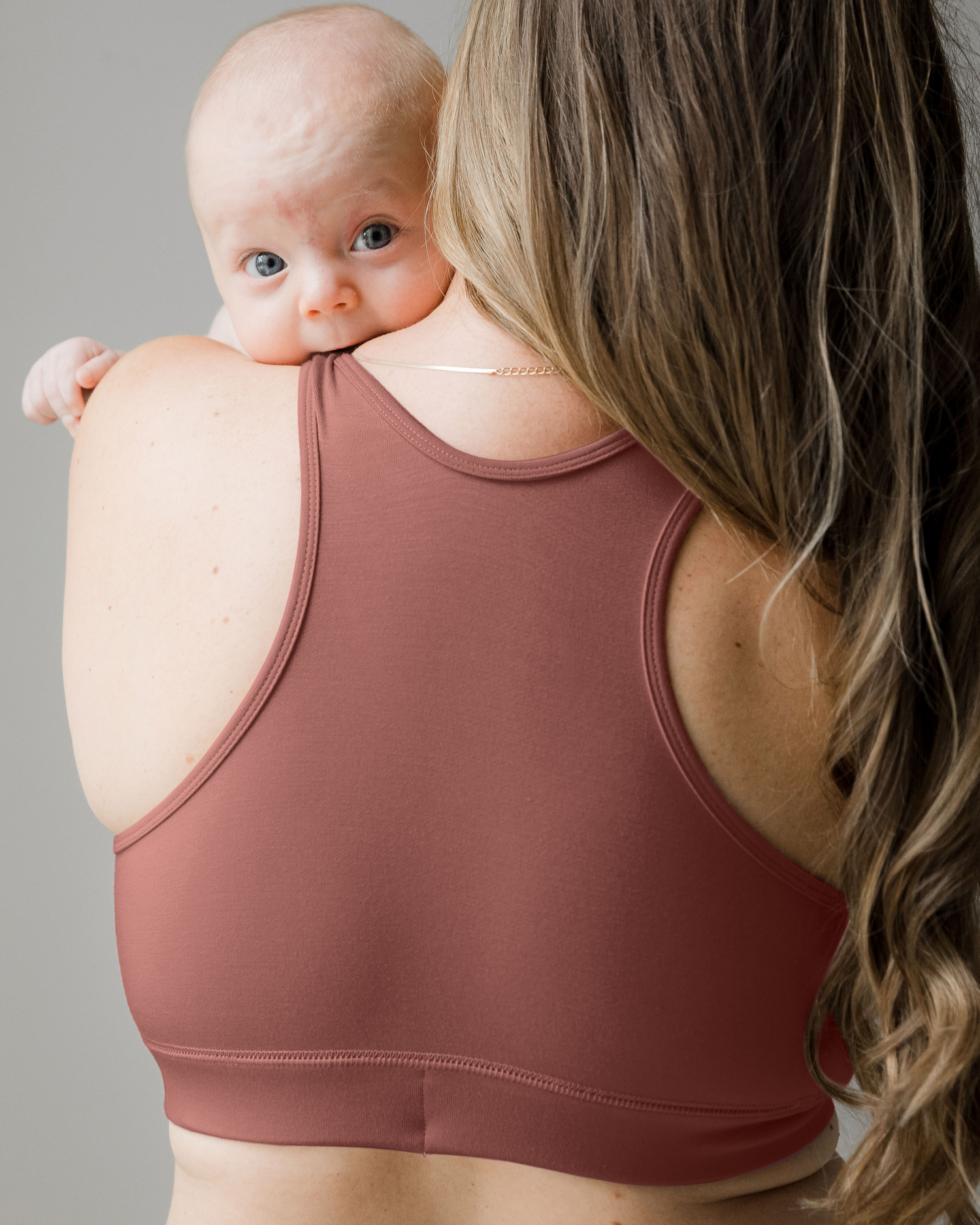 French Terry Racerback Nursing & Sleep Bra | Redwood | Milk & Baby