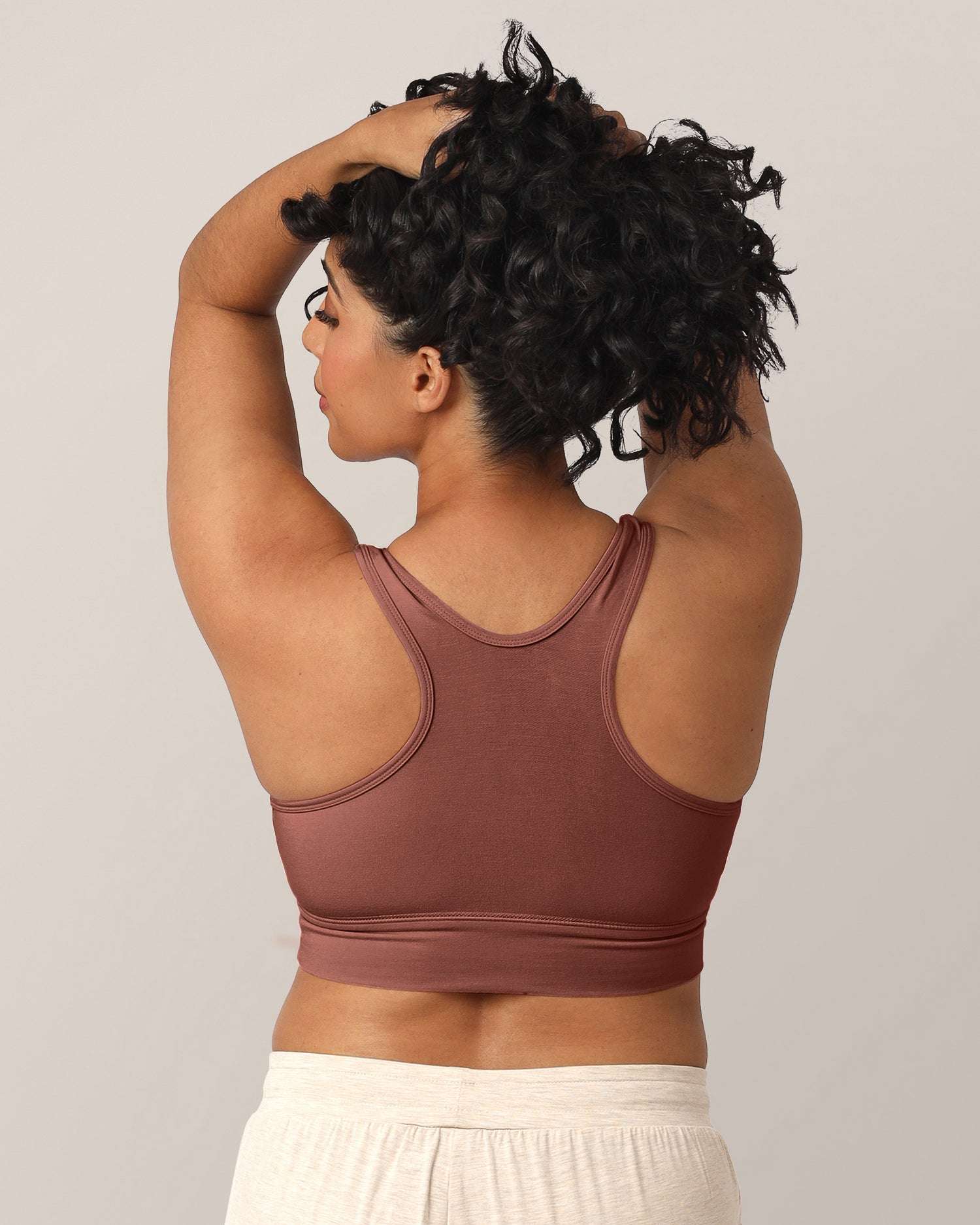 French Terry Racerback Nursing & Sleep Bra | Redwood | Milk & Baby