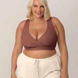 French Terry Racerback Nursing & Sleep Bra | Redwood