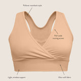 French Terry Racerback Nursing & Sleep Bra | Grey Heather | Milk & Baby