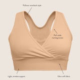 French Terry Racerback Nursing & Sleep Bra | Soft Pink