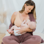 French Terry Racerback Nursing & Sleep Bra | Beige Milk & Baby