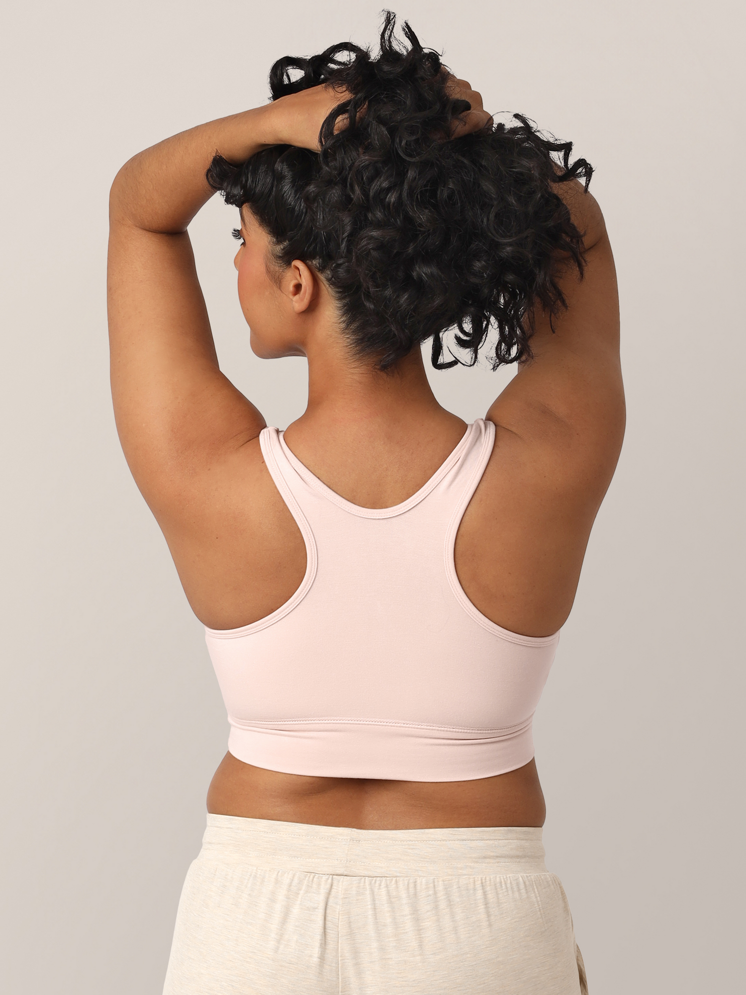 French Terry Racerback Nursing & Sleep Bra | Soft Pink | Milk & Baby