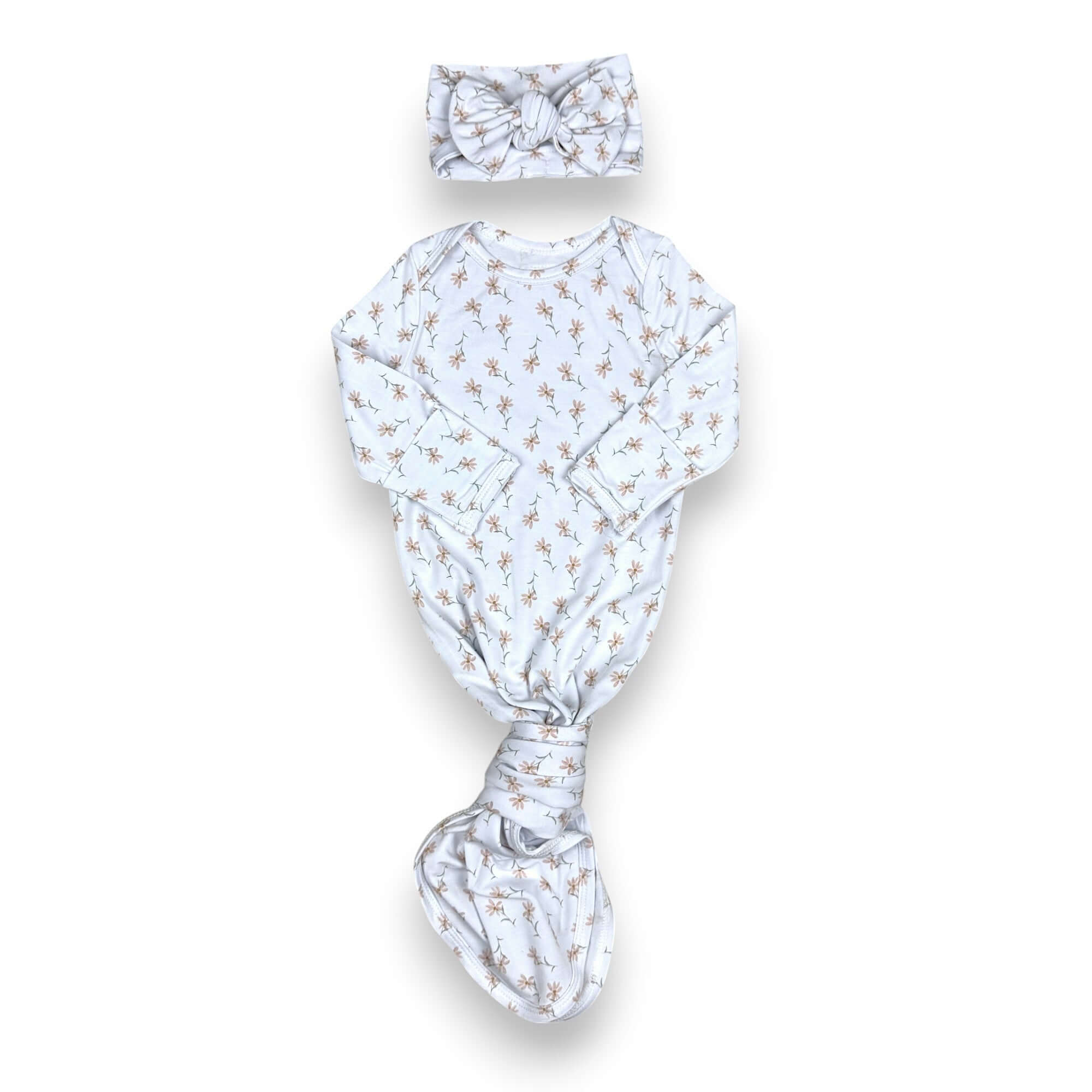 Gracie | Knotted Gown Set | Milk & Baby