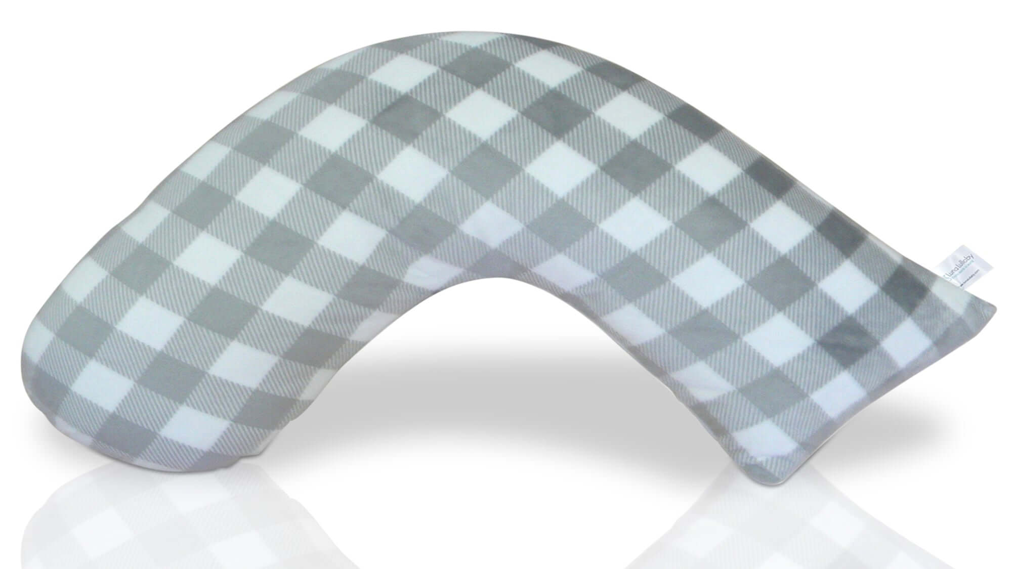 Luna Lullaby Nursing Pillow - Grey and White Buffalo Check | Milk & Baby