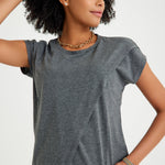 Handy Crossover Short Sleeve Cotton Maternity/Nursing Top | Milk & Baby