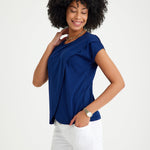 Handy Crossover Short Sleeve Cotton Maternity/Nursing Top | Milk & Baby