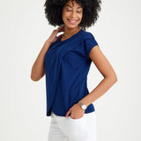 Handy Crossover Short Sleeve Cotton Maternity/Nursing Top | Milk & Baby