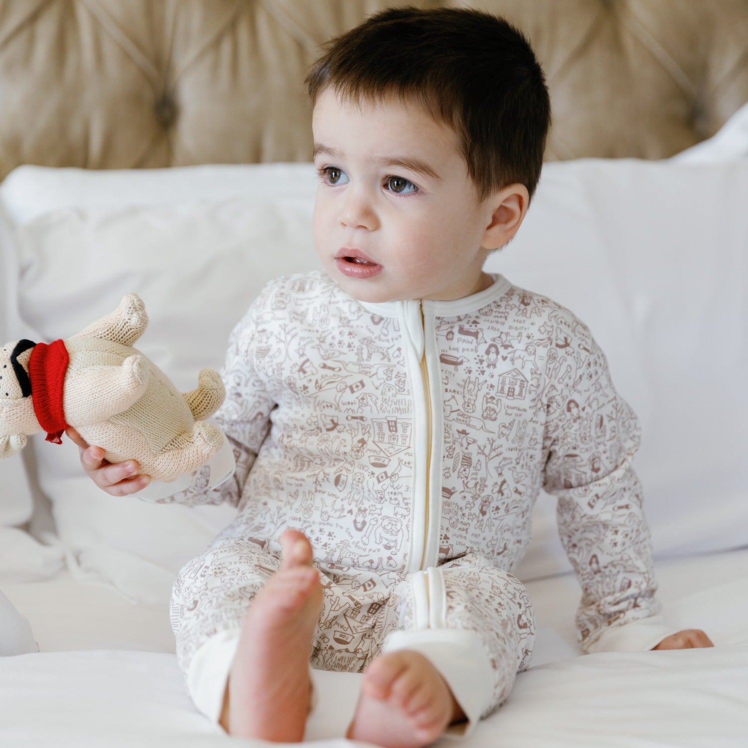Good Dog Zip Baby Onesie | Milk & Baby