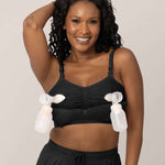 Sublime® Hands-Free Pumping & Nursing Bra | Black | Milk & Baby
