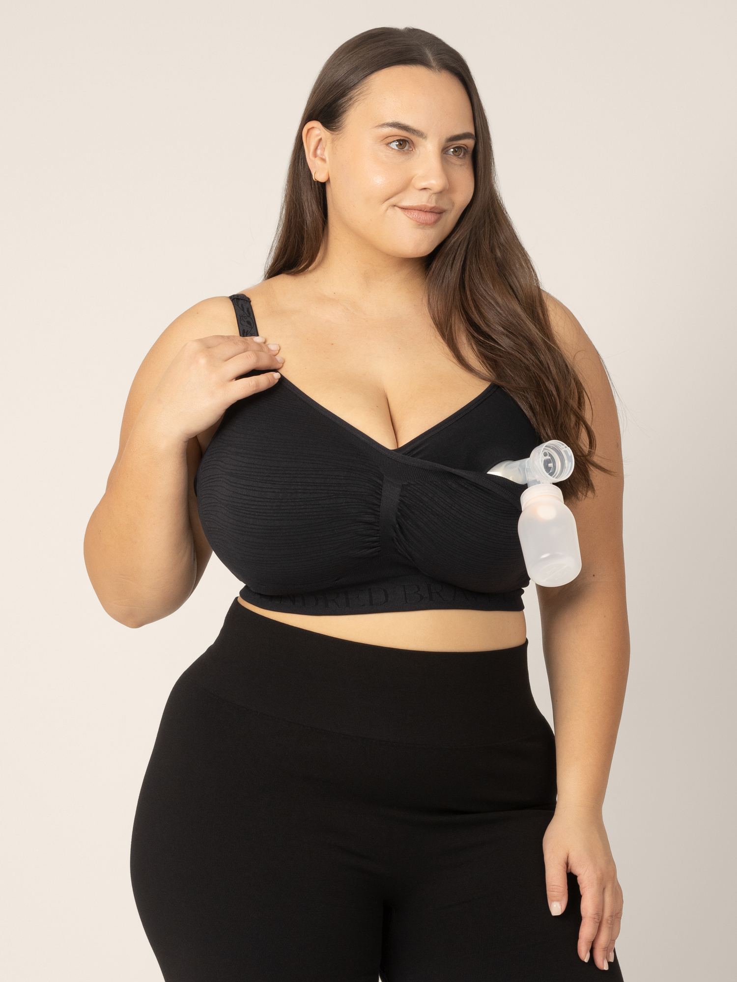 Sublime® Hands-Free Pumping & Nursing Bra | Black | Milk & Baby