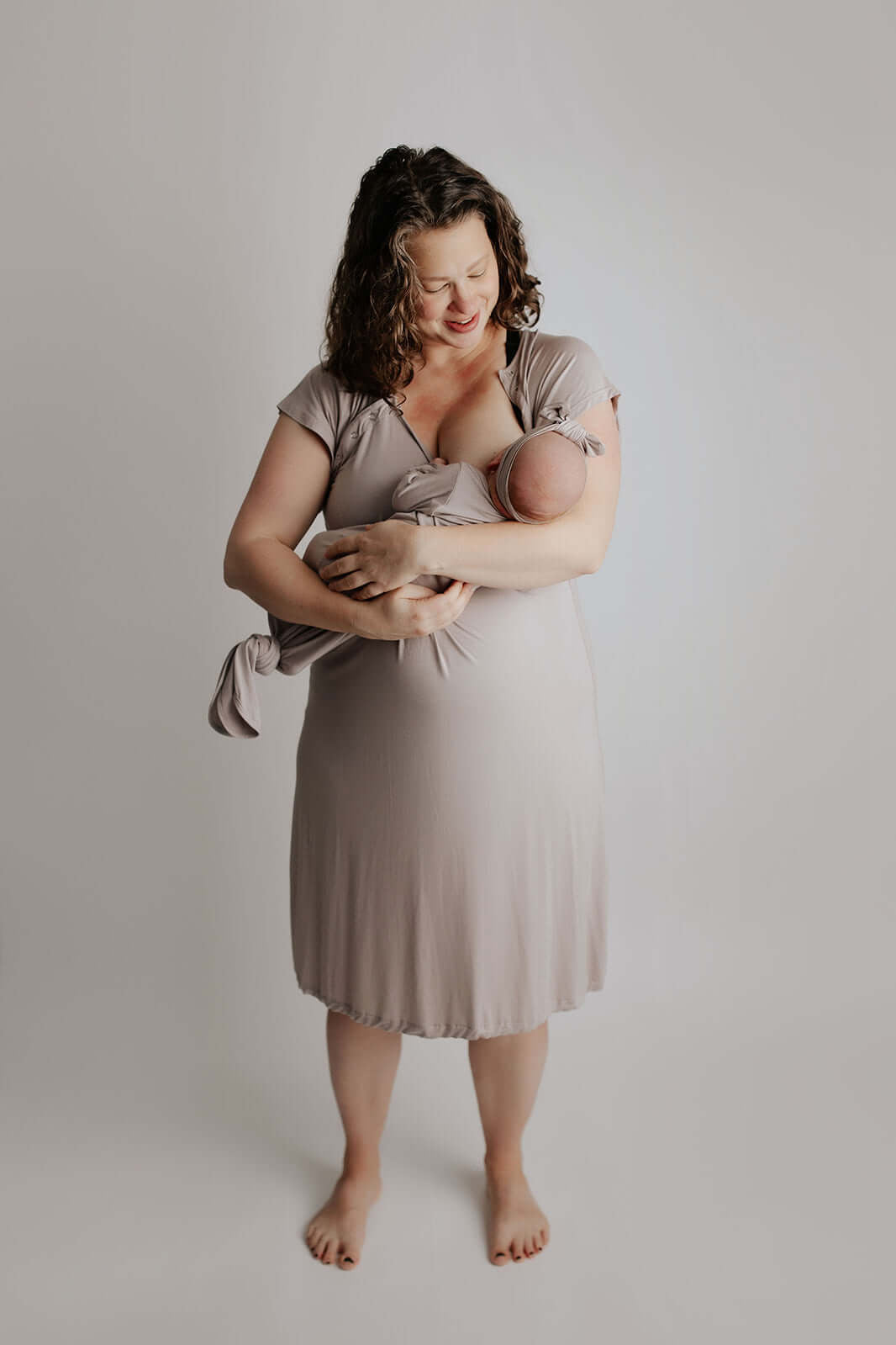 Harbor Mist Maternity Mommy Labor & Delivery Gown | Milk & Baby