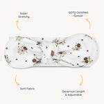 Organic Headwrap - Plum Ditsy | Milk & Baby