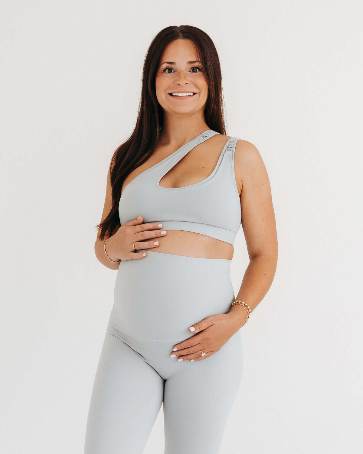AXK CORE Cross Body Nursing Bra Light Gray | Milk & Baby