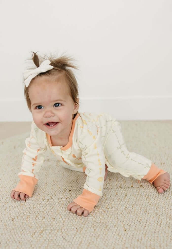 Boho Floral | GOTS Certified Organic Cotton Zippy | Milk & Baby