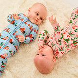 Soft & Stretchy Zipper Footie | Candy Canes