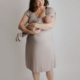 Harbor Mist Maternity Mommy Labor & Delivery Gown