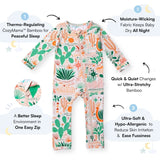 Desert Cactus Vibes | Bamboo Footless Onesie Romper | "Mama, I Wished for You" | Milk & Baby