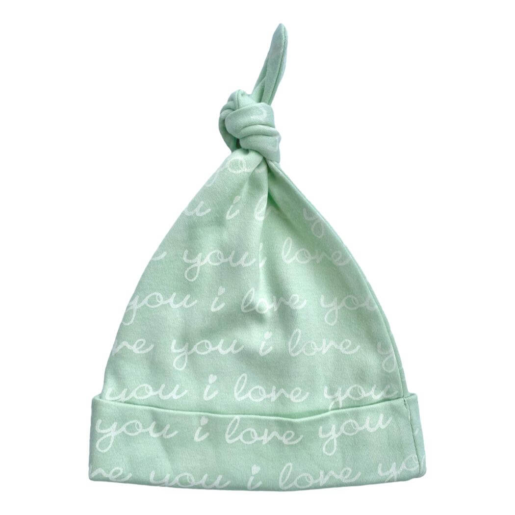 I Love You (Desert Green) | GOTS Certified Organic Cotton Hat | Milk & Baby