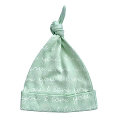 I Love You (Desert Green) | GOTS Certified Organic Cotton Hat | Milk & Baby