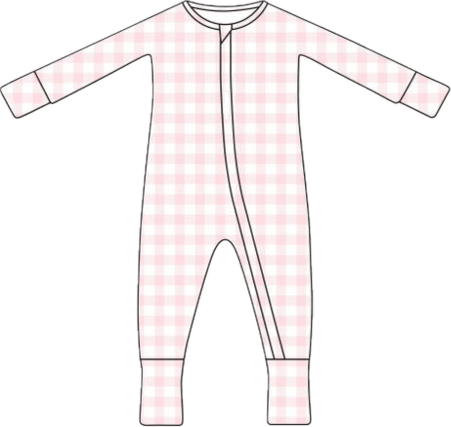 Pink Sugar | Bamboo Zip Pajamas | Milk & Baby