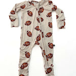 FOOTBALL | ZIP ROMPER | Milk & Baby