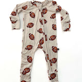 FOOTBALL | ZIP ROMPER | Milk & Baby
